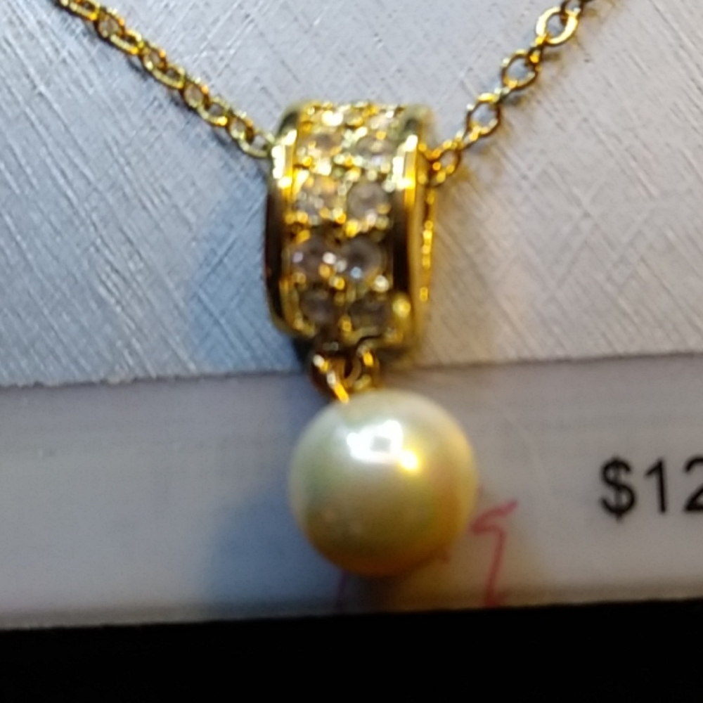 roman gold accented necklace 18 inch